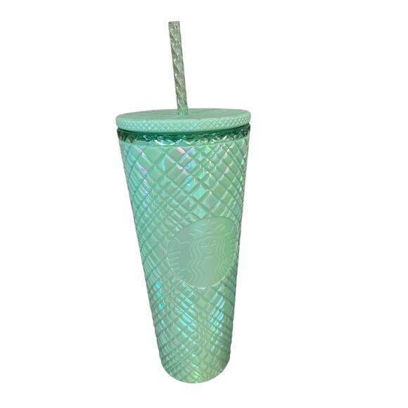 Starbucks Summer Iridescent Mint Green Tumbler Cup Venti 24oz - Picture 1 of 3